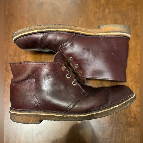 Clarks Originals Men’s Desert Boot Wine/Brown Sz 8 - Picture 5 of 13